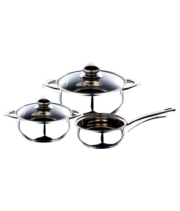 Bergner Stainless Steel Cookware Set 5 Pcs Buy Online at Best Price