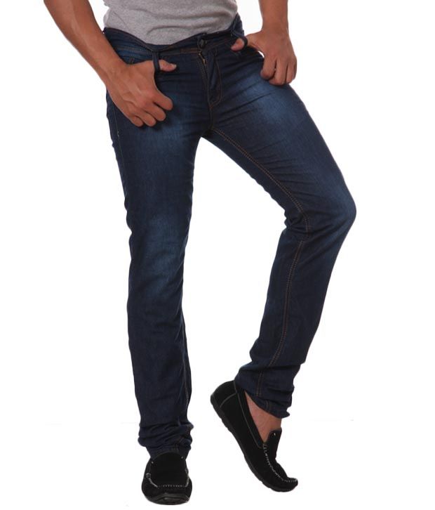     			British Terminal Navy Blue Dual Cloth Jeans