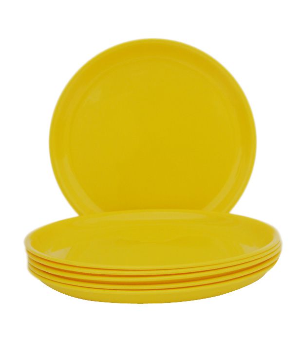     			Incrizma Yellow 6 Pcs Round Dinner Plate