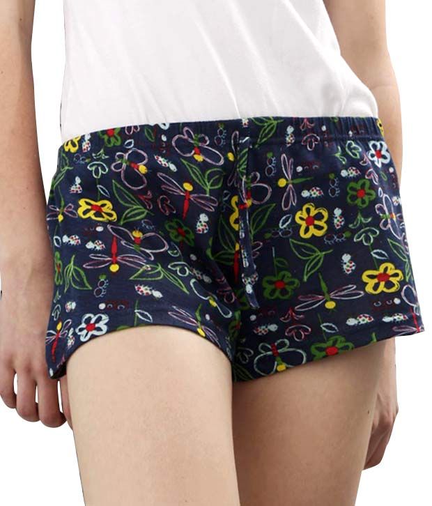 Download Buy Slumber Party Dark Blue Printed Cotton Boxer Shorts ...