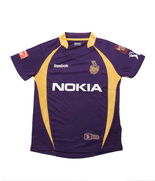 Reebok IPL KKR Purple Boys Jersey For Kids - Buy Reebok IPL KKR Purple Boys Jersey For Kids 