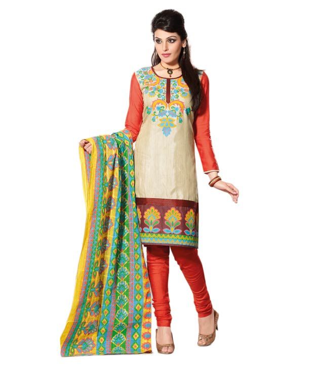 punjabi suit with orange dupatta