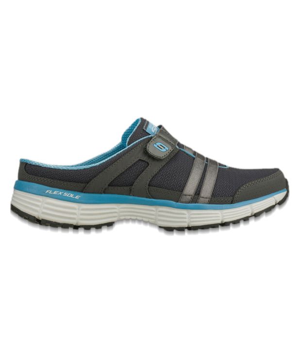 Skechers Distinct Dark Grey & Blue Lifestyle Shoes Price in India- Buy