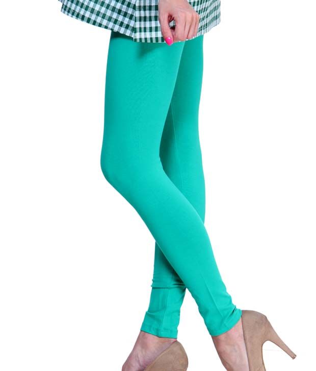green spandex leggings