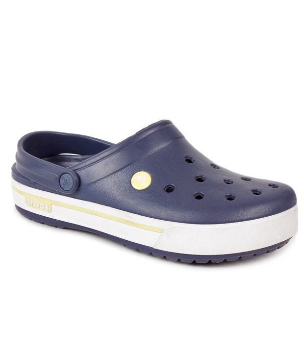 crocs navy clogs