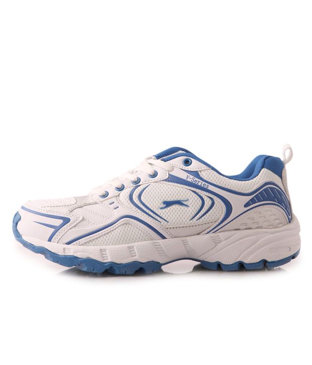 Slazenger Surrey White & Blue Sports Shoes: Buy Online at Best Price on ...