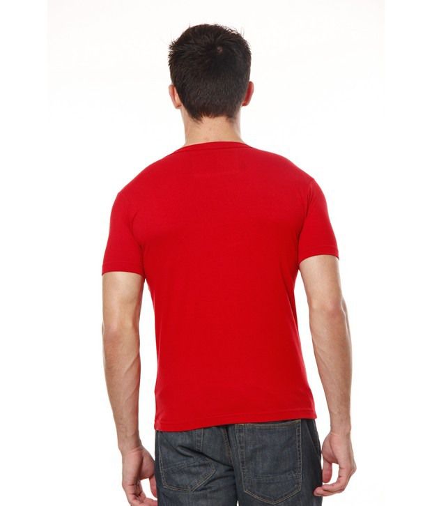 Casual Tees Red V-Neck T-Shirt - Buy Casual Tees Red V-Neck T-Shirt ...