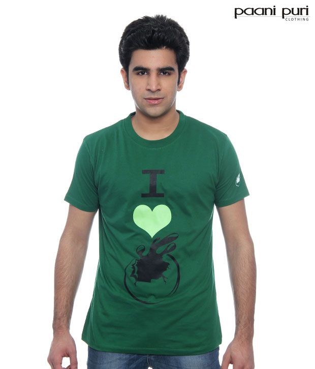 Paani Puri Green Love T-Shirt (M4408)
