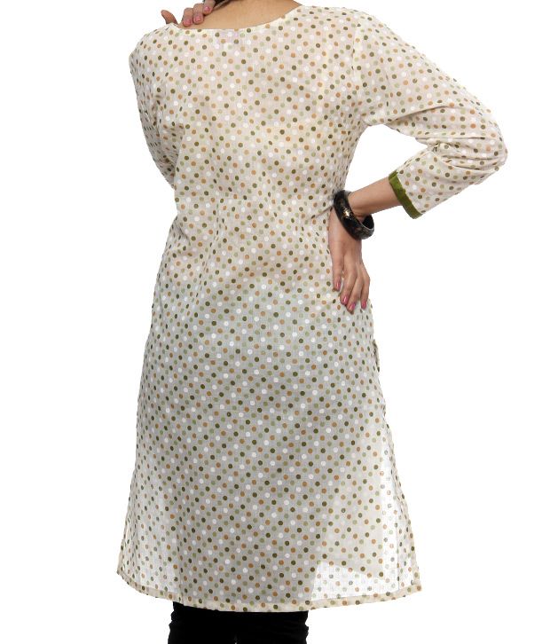 kurti designs for polka dots