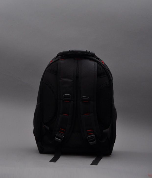 Spritzz Black Orange Laptop Backpack Buy Spritzz Black Orange Laptop