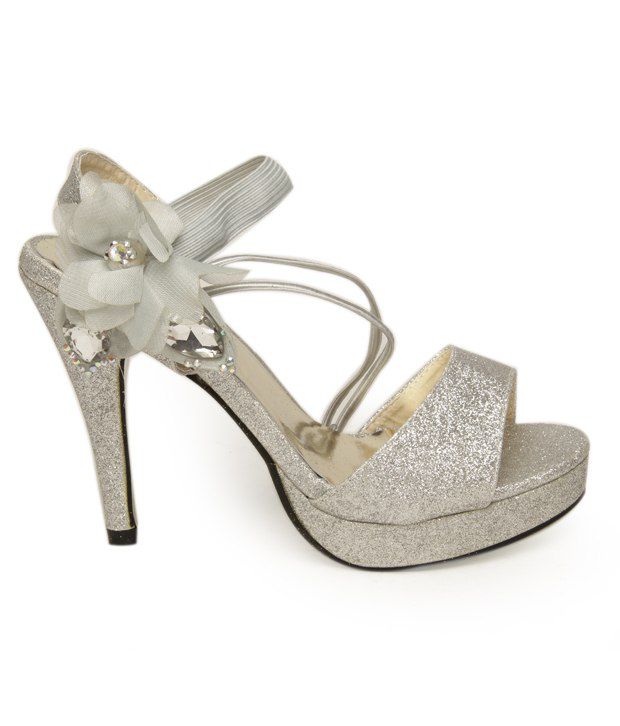 FNB-Nell Floral Silver Pencil Heel 