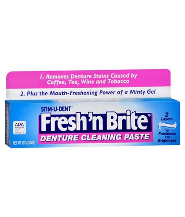 StimUDent Fresh N Brite DualLayer Denture Toothpaste3.8 oz Buy StimUDent Fresh N Brite