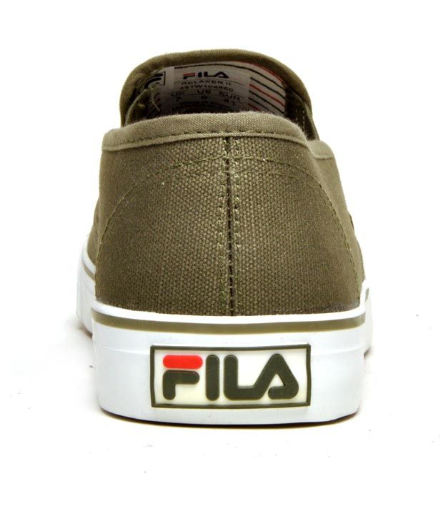 fila relaxer ii olive green sneakers