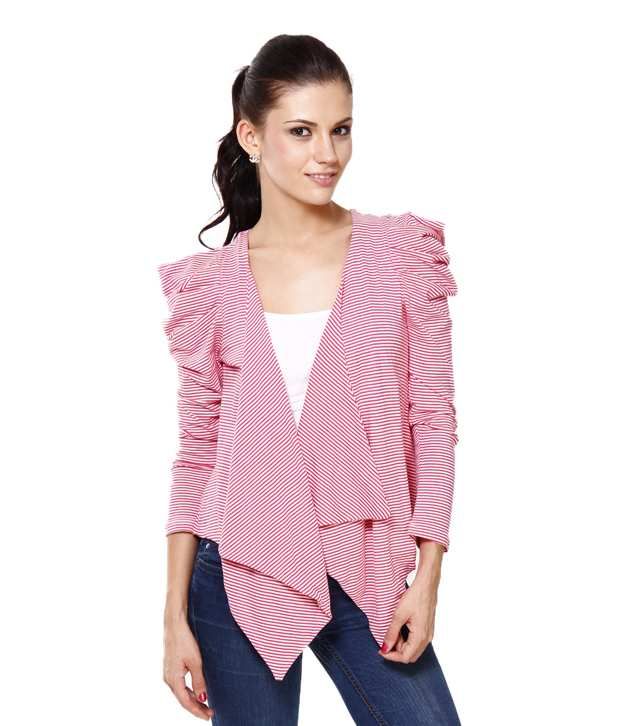 Buy Chemistry Pink Striped Jacket Online at Best Prices in India - Snapdeal