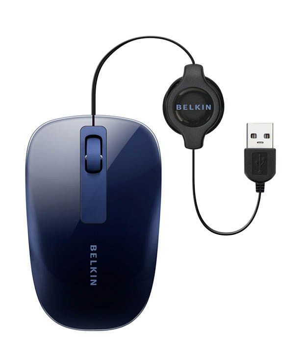 Belkin Retractable Comfort Mouse(Blue)
