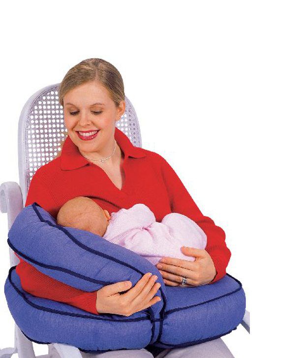 Leachco Natural Boost Denim by Leachco Adjustable Nursing Pillow 