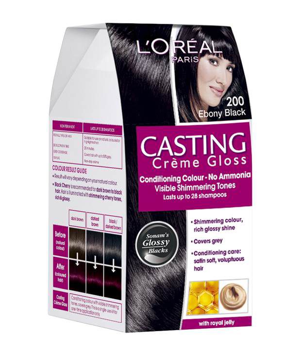 L'Oreal Paris Casting Creme Gloss #200 Ebony Black Hair ...