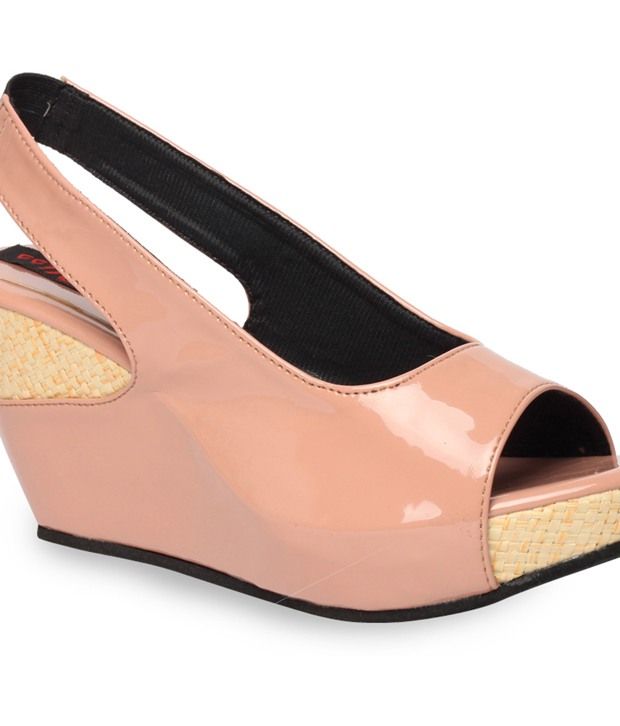 Bliss Light Pink Wedge Heel Sandals Price in India- Buy Bliss Light Pink Wedge Heel Sandals 