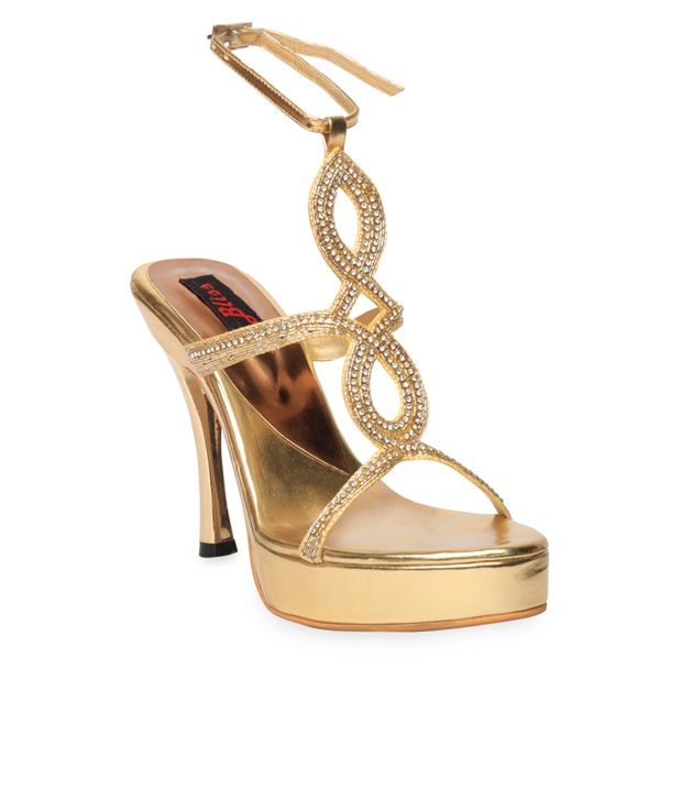 golden pencil heels