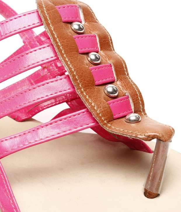 bright pink flat sandals