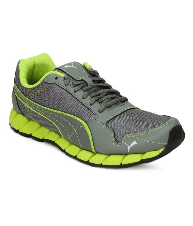lime green track shoes