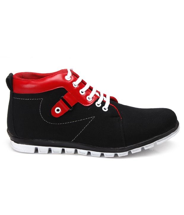 black ankle length sneakers