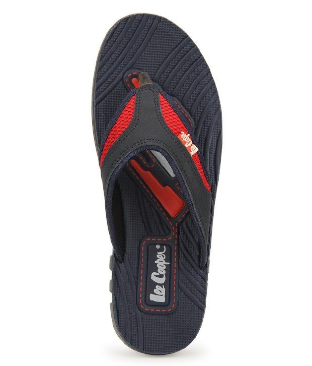 Lee Cooper Black$Blue Toning Flip flops Price in India- Buy Lee Cooper Black$Blue Toning Flip 