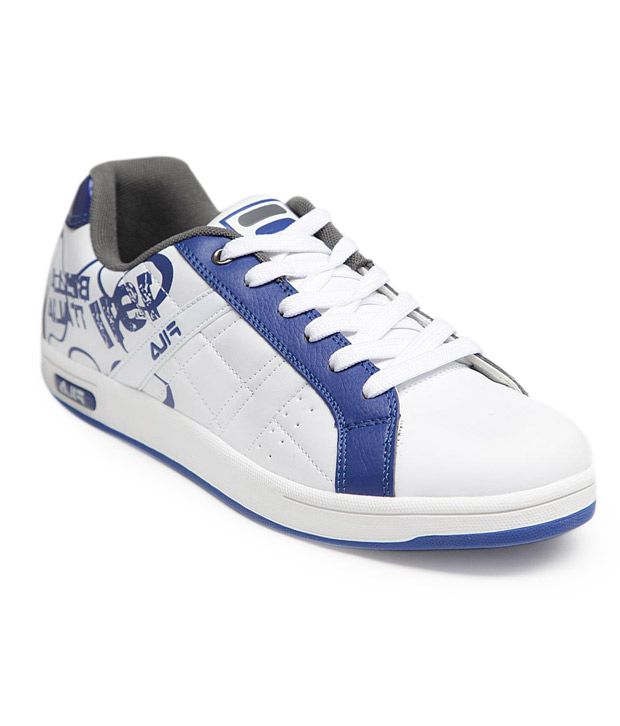 Fila White & Blue Lifestyle Shoes Price in India- Buy Fila White & Blue ...