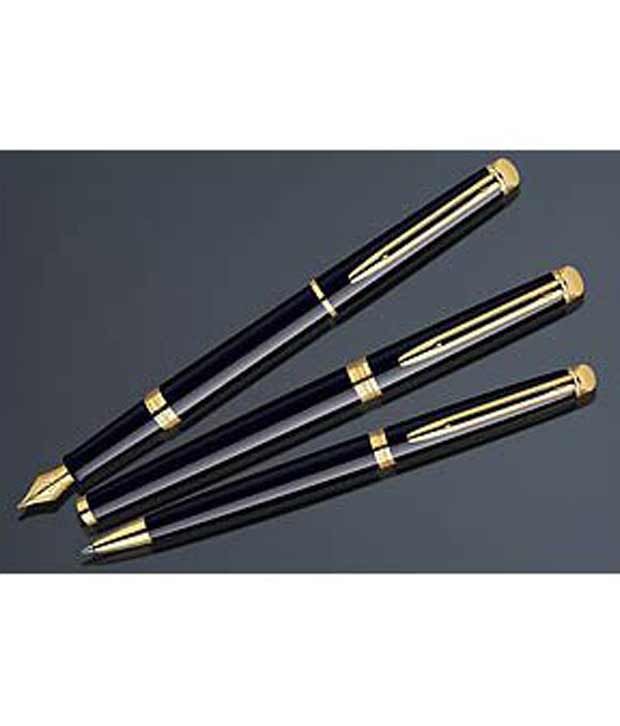 Waterman Hemisphere Black GT (Gold Trim) Fountain Pen Buy Online at