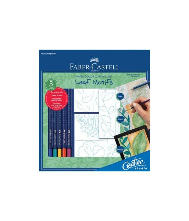 Faber-Castell Creative Studio Watercolor Canvas Art Leaf Motifs Kit: Buy Online At Best Price In India - Snapdeal