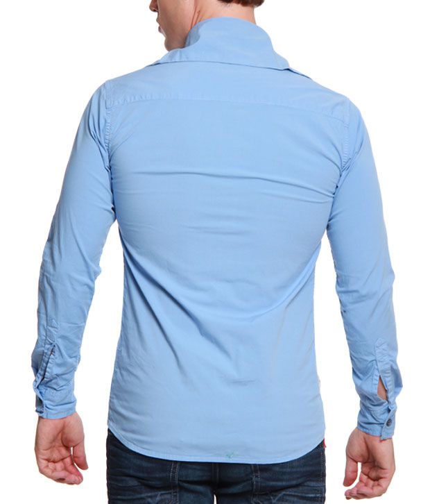 Necked Jeans Sky Blue Shirt - Buy Necked Jeans Sky Blue Shirt Online at ...