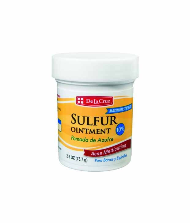 Pomada De Azufre Sulfur Ointment 2.6 Ounce Acne Cream De La Cruz-Aku ...