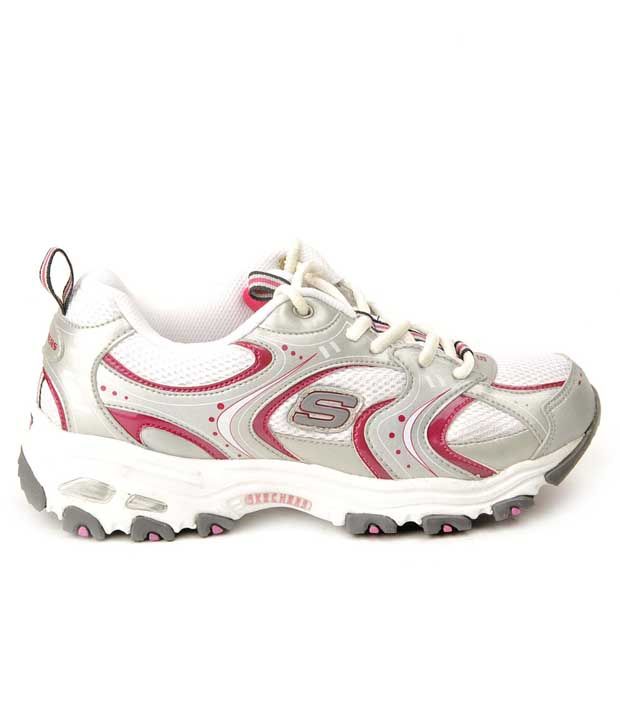 Skechers Silver & Hot Pink Sports Shoes Price in India Buy Skechers