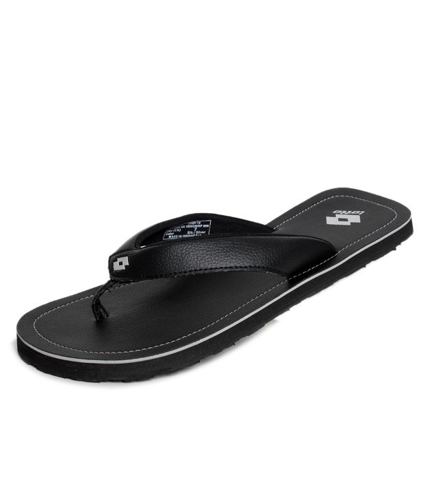 Lotto Step 73 Black Slippers Price in India- Buy Lotto Step 73 Black ...