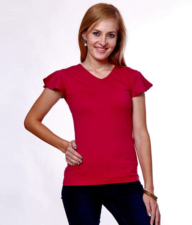 Buy Adam n Eve Red Cotton T-Shirt Online at Best Prices in India - Snapdeal