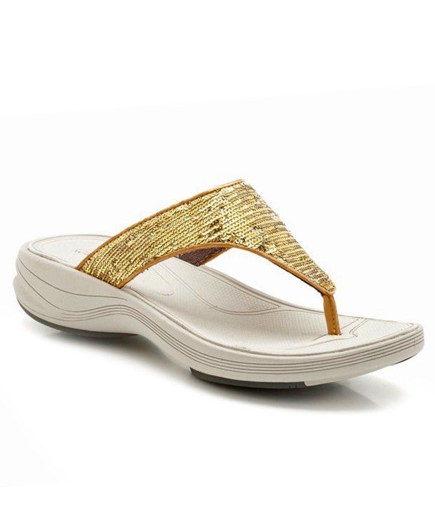 clarks gold slippers