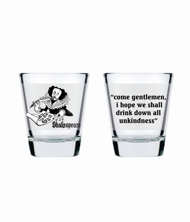 Ek Do Dhai Shakespeare Shot Glass + Bottoms Up Shot