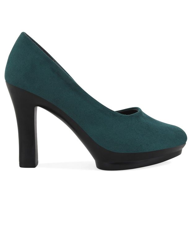light green block heels