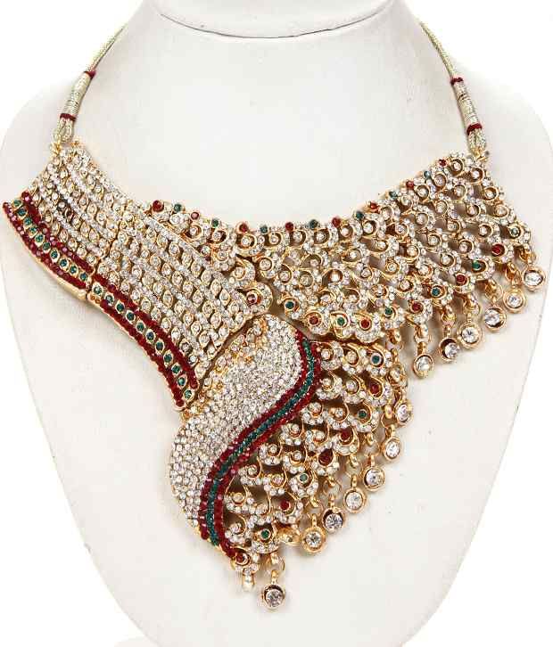 Ethnic Jewels Ornately Crafted Bridal Set - Buy Ethnic Jewels Ornately ...