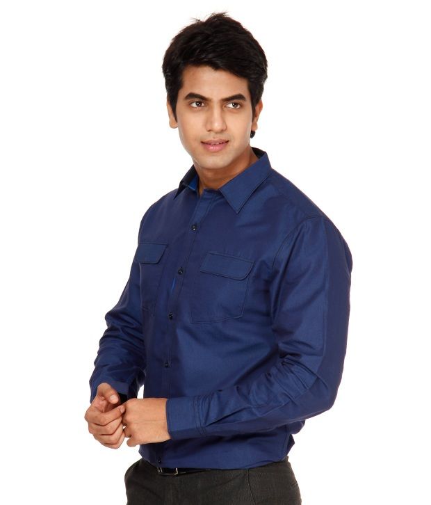 royal blue party wear shirt