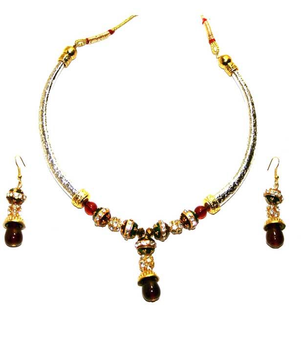IndiaVogue Multi-colour Faux Stones 