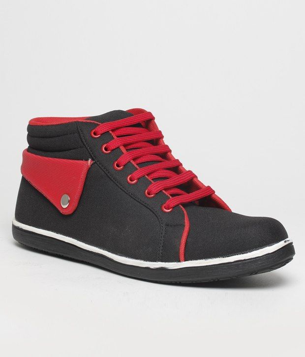 black ankle length sneakers