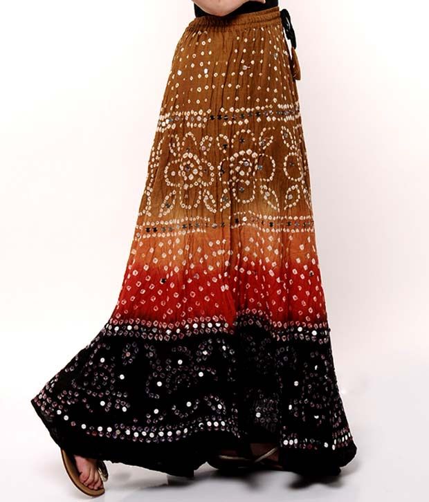 Buy Rajasthani Sarees Cotton Straight Skirt Online at Best Prices in