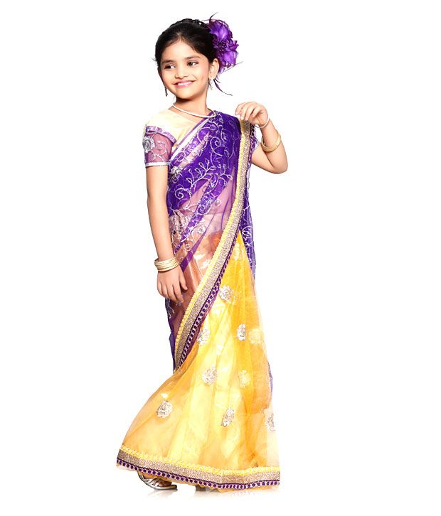 cute baby with saree