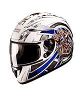 Studds - Full Face Helmet - Scorpion Decor (D1 White N1) [Large - 58 cms]