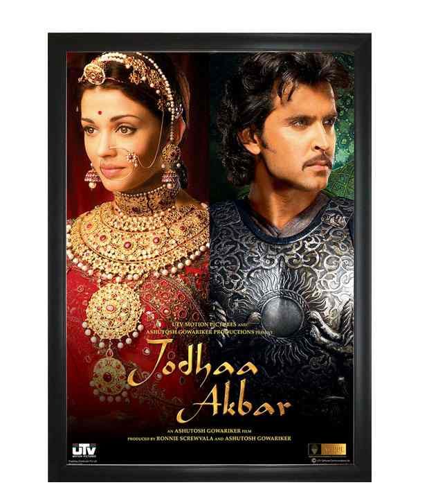 Jodha Akbar Hrithik-Aishwarya (24 x 36 Inches) Black Framed poster: Buy