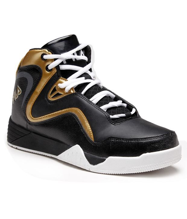 fila shoes black and gold