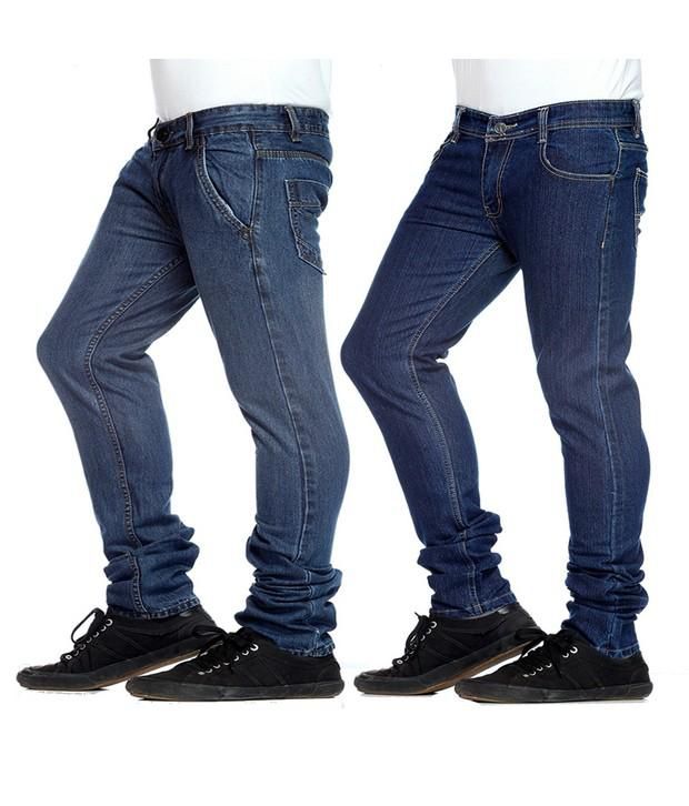 NX Dark Blue,Blue Basic Pack of 2 Jeans - Buy NX Dark Blue,Blue Basic ...