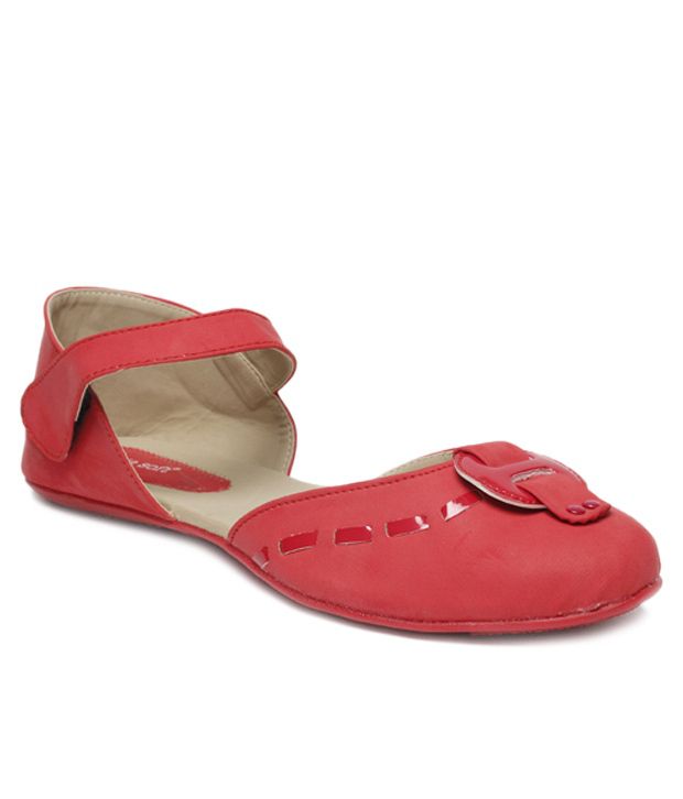 Marie Soft Cherry Red Flat Sandals 