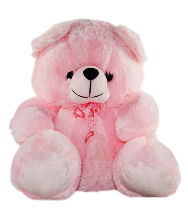 pink black teddy bear